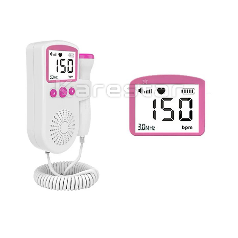 K-T501 Pocket Fetal Doppler Baby Heart Rate Stethoscope Monitor for Pregnancy