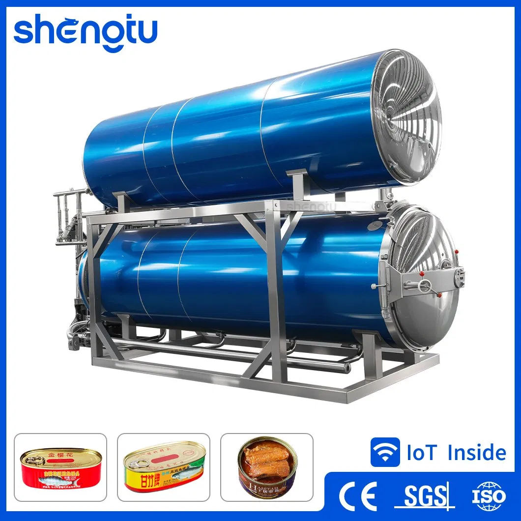 Large Capacity Rotary Autoclave for Mushrooms with ISO Certification and IoT Enabled