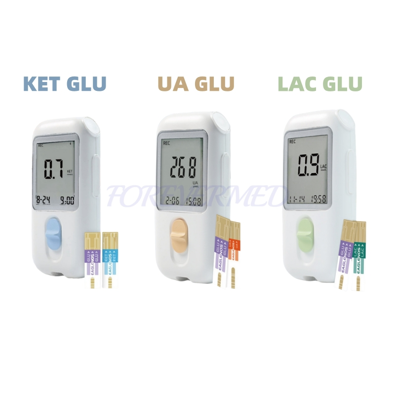 Blood Glucose and Uric Acid Monitoring System with Advanced Electrochemical Biosensor Accurate Blood Glucose Uric Acid Meter