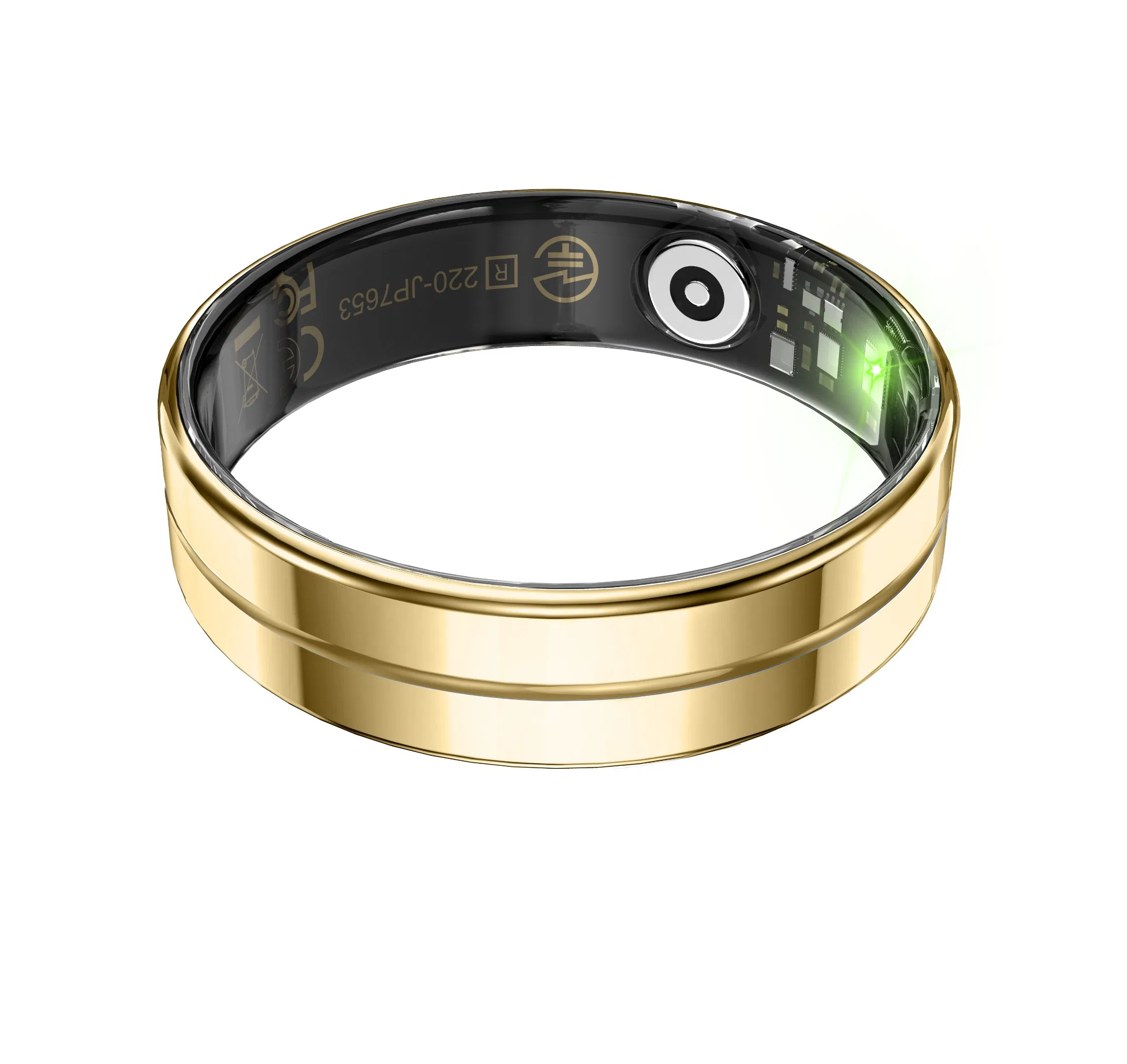 Ultra Thin Wearable 5ATM Waterproof Smart Hand Finger Rings Blood Pressure Monitor for Wellness Fitness Tracker