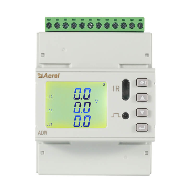 LCD Display Four Channels at Most Iot Wireless Electrical Sub-Meter with Split-Core CT and Switch Value Temperature Leakage Module