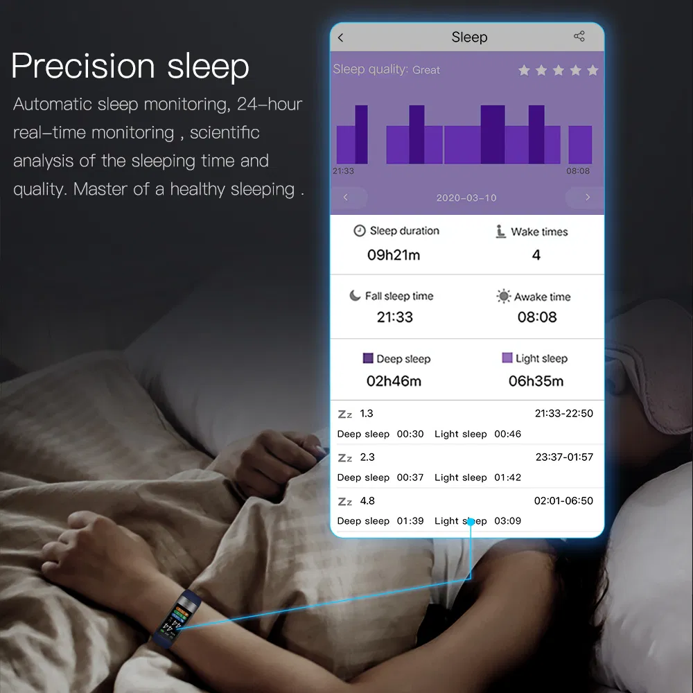 Smart Watch ECG PPG Blood Pressure Oxygen Monitor Heart Rate Body Temperature Tracking IP67 Waterproof Fitness Tracker