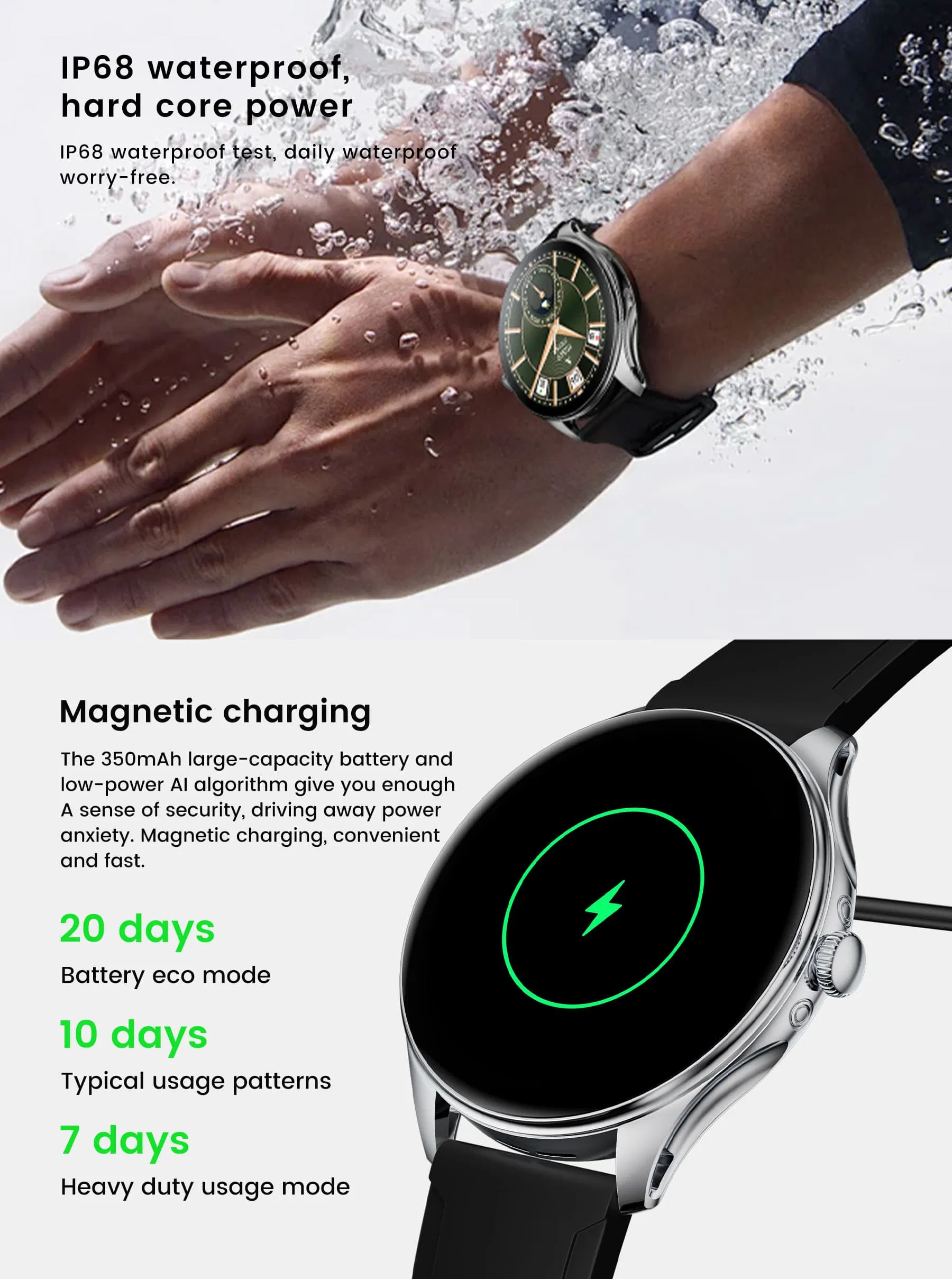 Smartwatch Sk42 Emotion Fatigue Detection Smart Watch Fashion ECG Health Wearable Devices Amoled Uric Acid Lipid