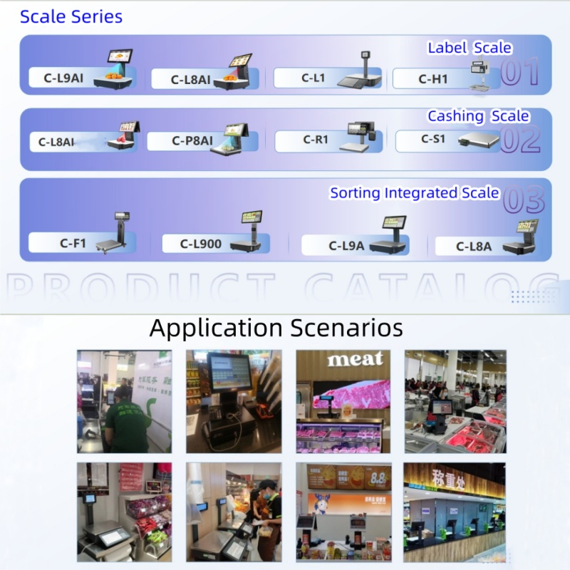 HPRT C-L1 Digital Weighing Scale with Barcode Printer Barcode Label Printing Electronic Weight Scale 30kg
