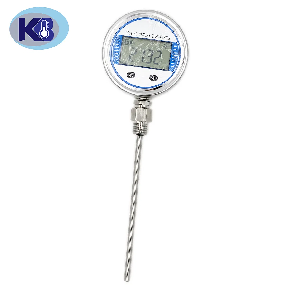 Industrial Stainless Steel Pressure Type Digital Display Thermometer Capillary Thermometer