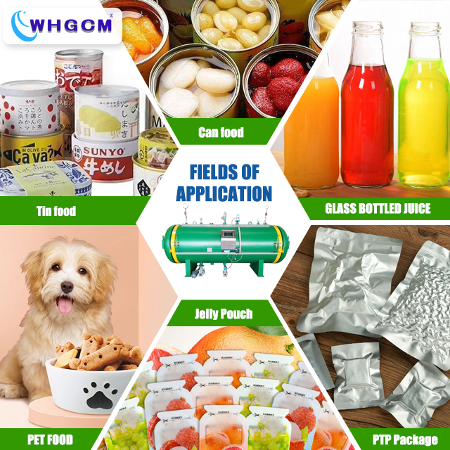 High Temperature Sterilization Autoclave Steam Food Sterilizers for Packing Pet Food Mushroom Meat Corn Kernels Fish Cans