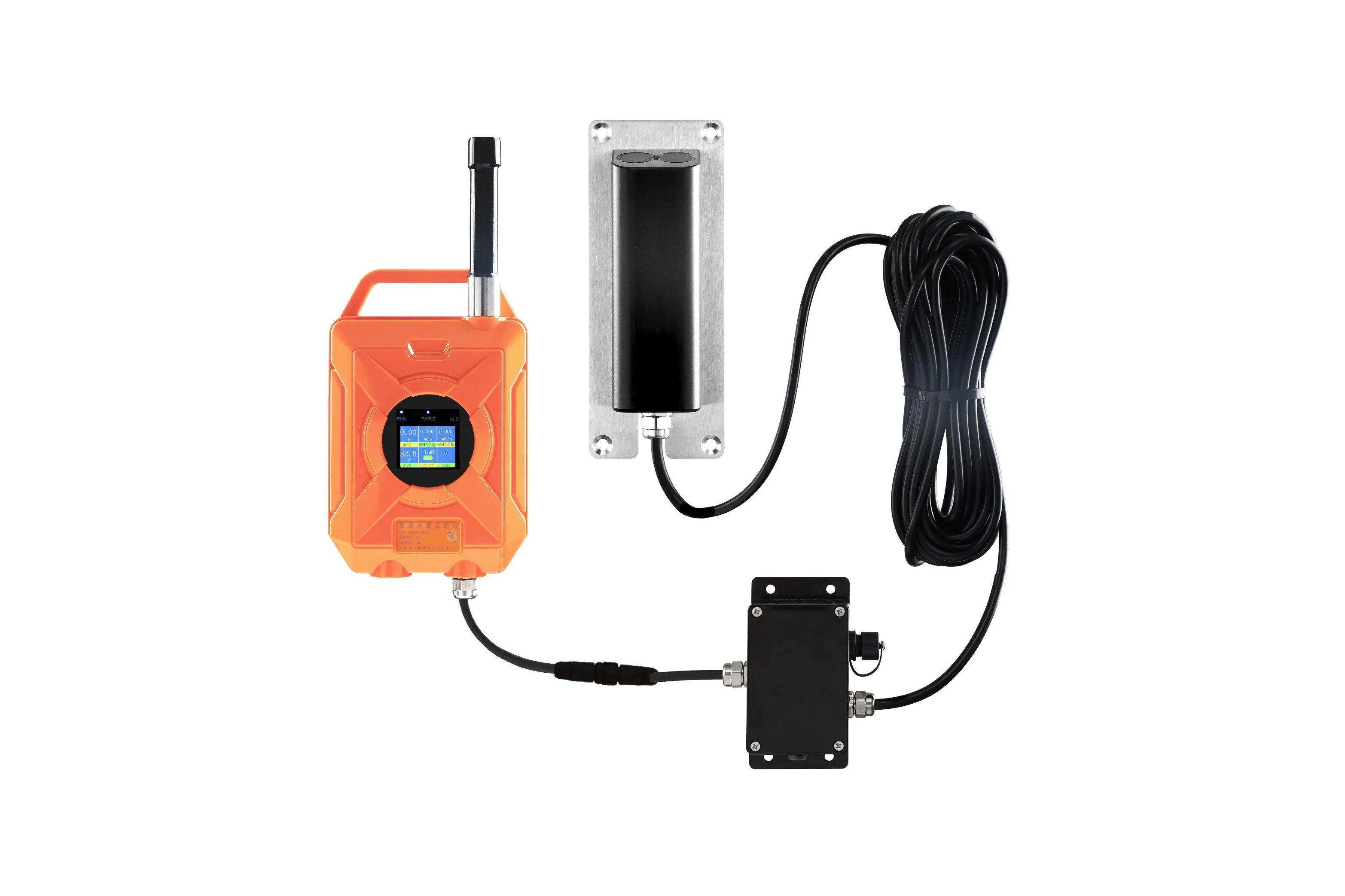 4G Lora Nb-IoT Wireless Battery Powered Remote Detection Ultrasonic Doppler Water Flow Rate,Velocity,Level and Temperature Monitoring Meter for Pipeline Manhole