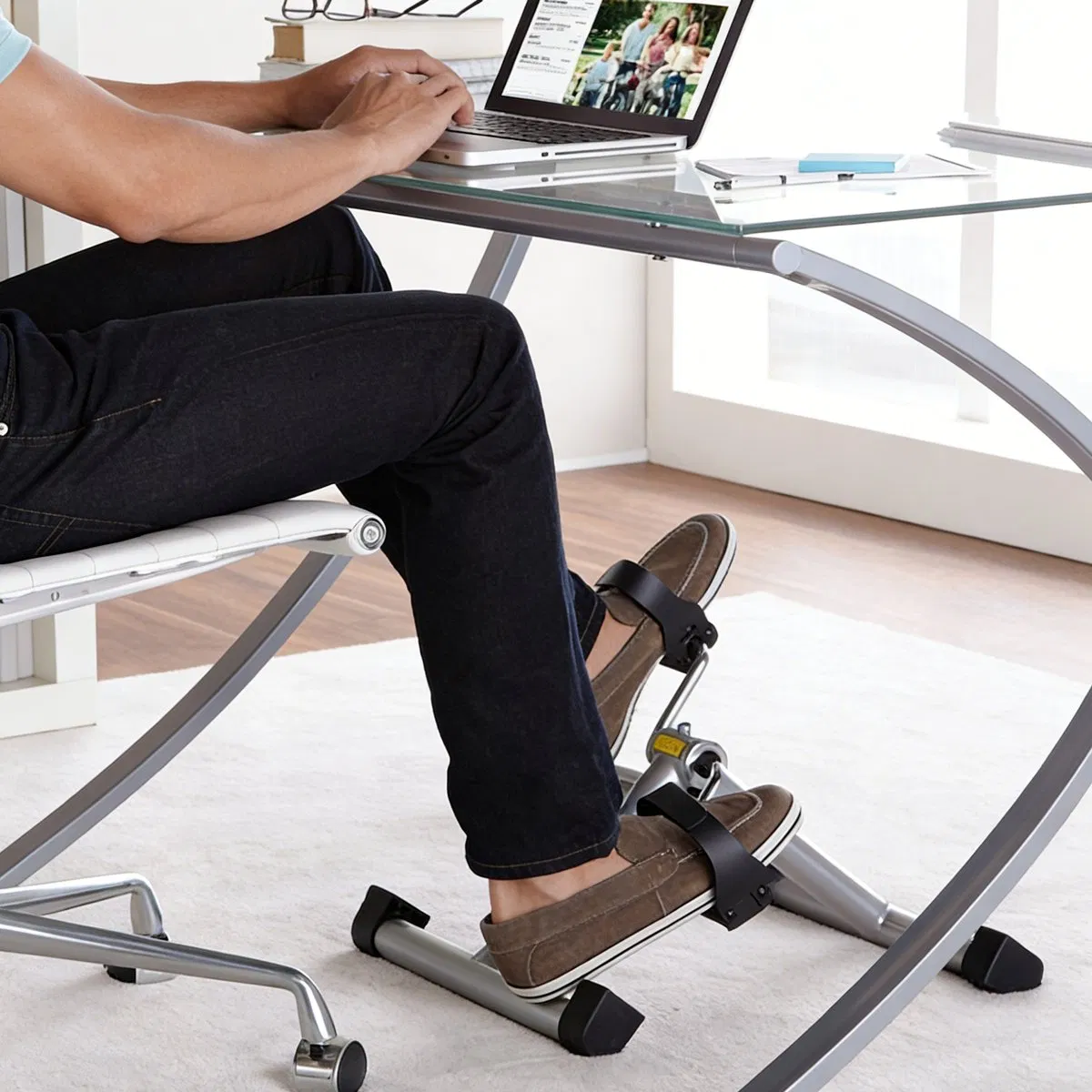 Professional Grade Seated Recumbent Cycle Exercise Equipment for Seniors with Back Support and Pulse Monitoring