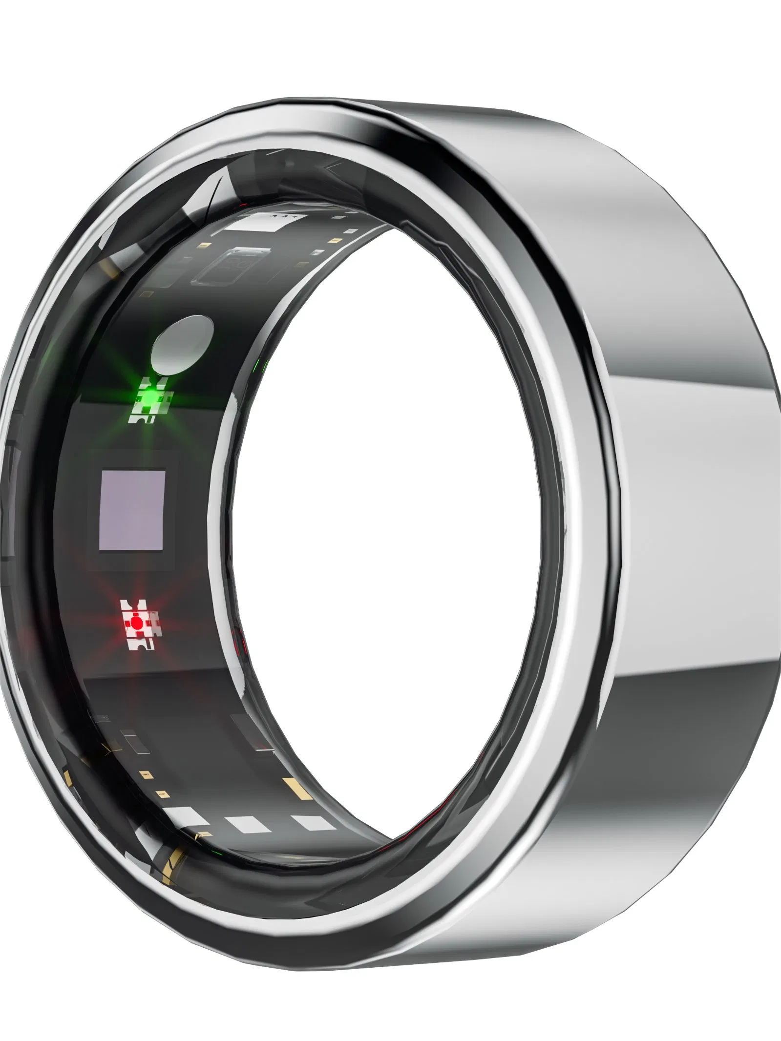 Simple Titanium Smart Health Ring with Blood Oxygen Heart Tracking Wearable Devices