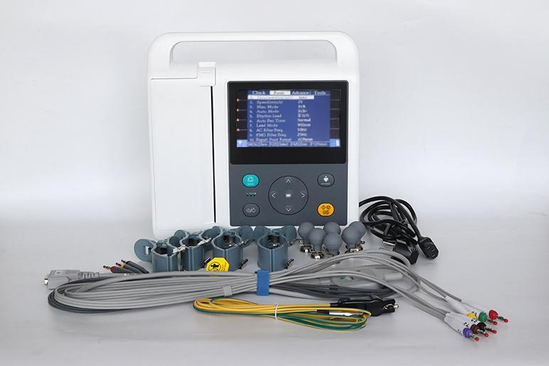 Portable 12 Channel ECG Device with Real-Time Data Analysis &amp; Reporting