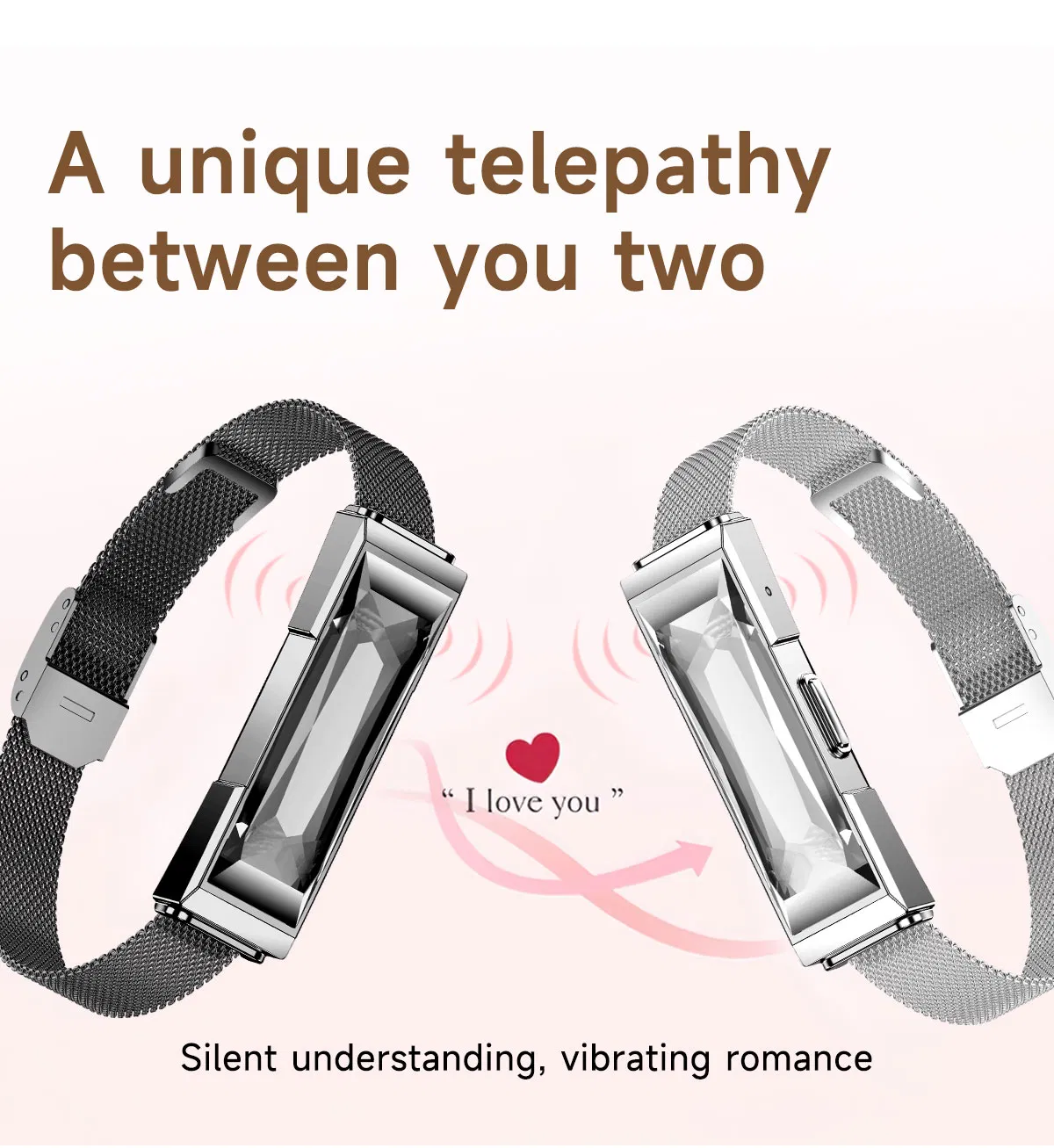 OEM No-Screen Smart Wrist Bracelet Sleep &amp; Stress Monitor Trendy Wearable IP68 Waterproof Health Band for Ladies Women