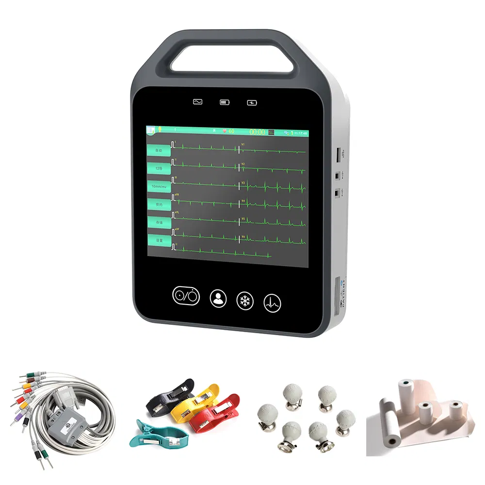 Portable 12 Channel ECG Machine/Medical Device with with WiFi/LAN Connection