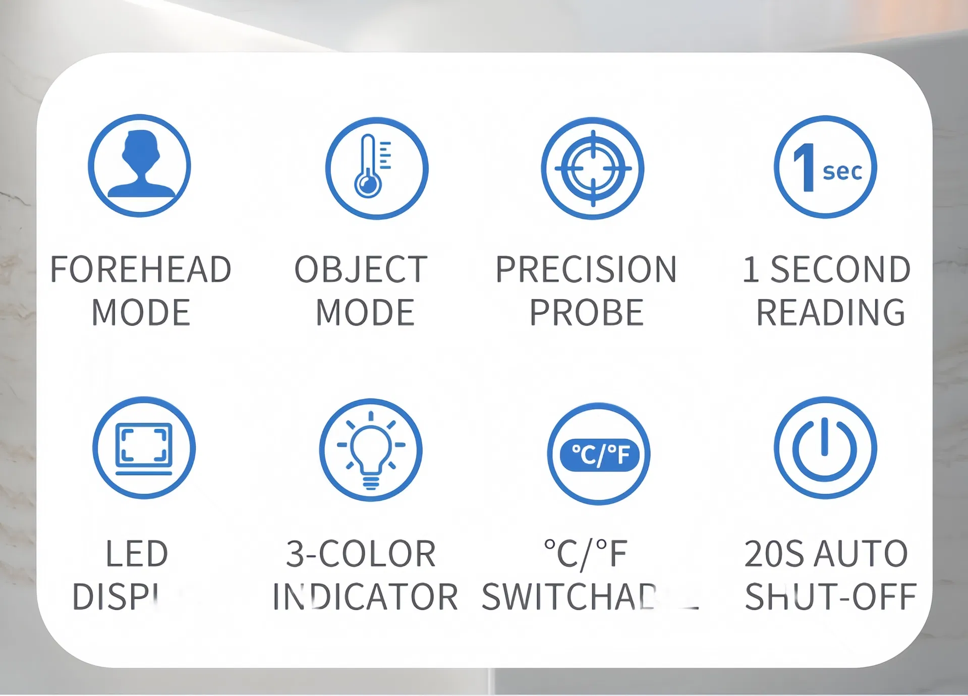 Medical Grade Thermometer Features
