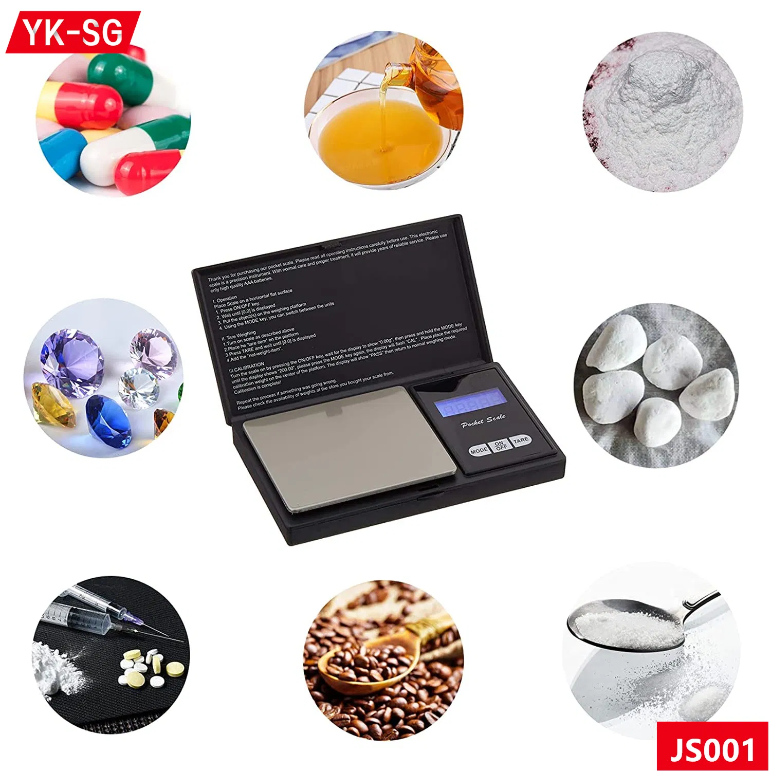 Custom Jewelry Scale100g 200g 300g 500g 1000g Weight 0.1g 0.01g Weigh Gram Digital Best Pocket Gold Scale Custom Digital Scale