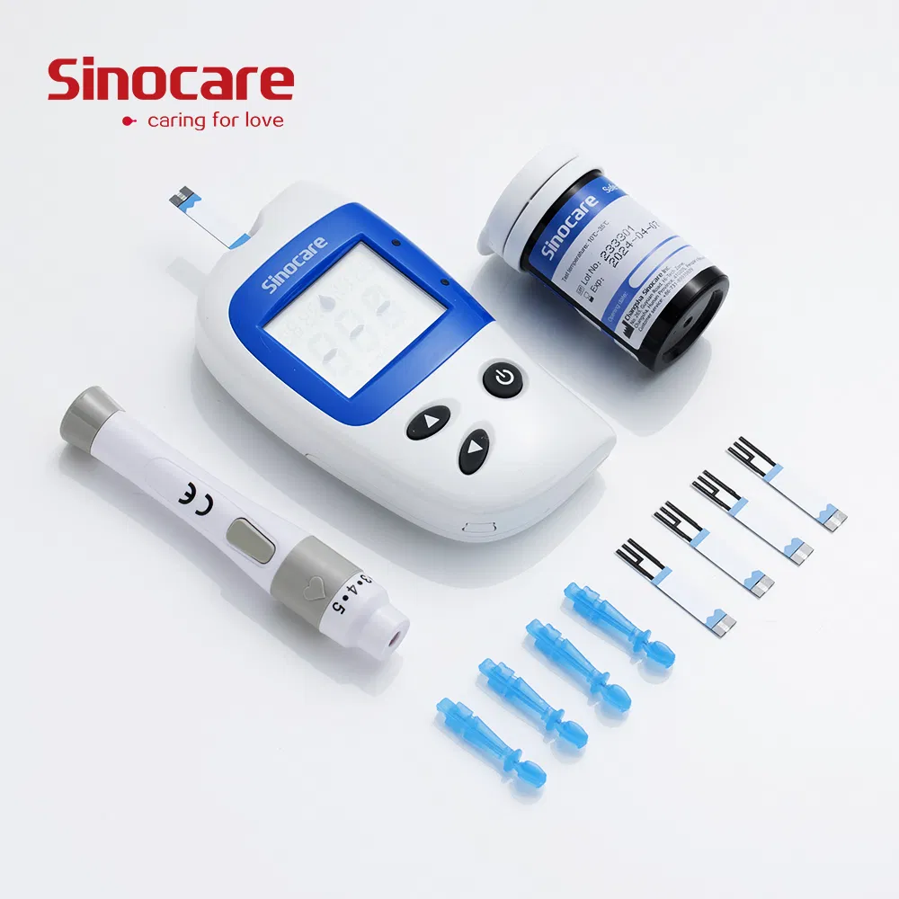 Sinocare Blood Glucose Meter Blood Glucose Meter Monitoring System with Test Strips for Home Hospital
