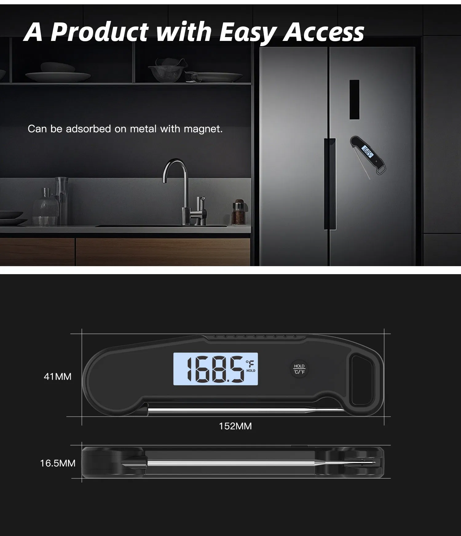 2026 New Technology Thermocouple Instant Read Digital Kitchen Oven Grill Food BBQ Meat Thermometer for Cooking