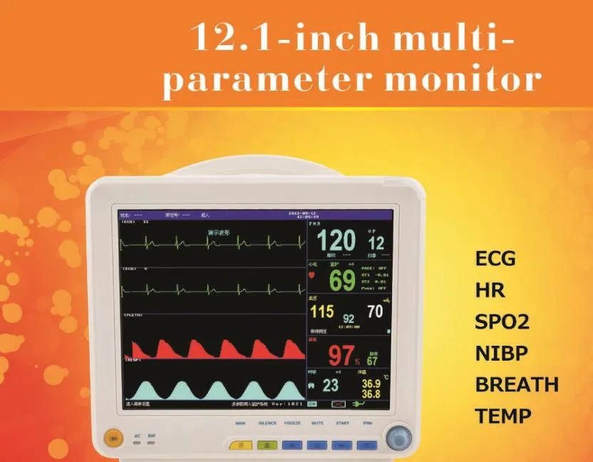 ICU Portable Multi-Parameter ECG Patient Monitor