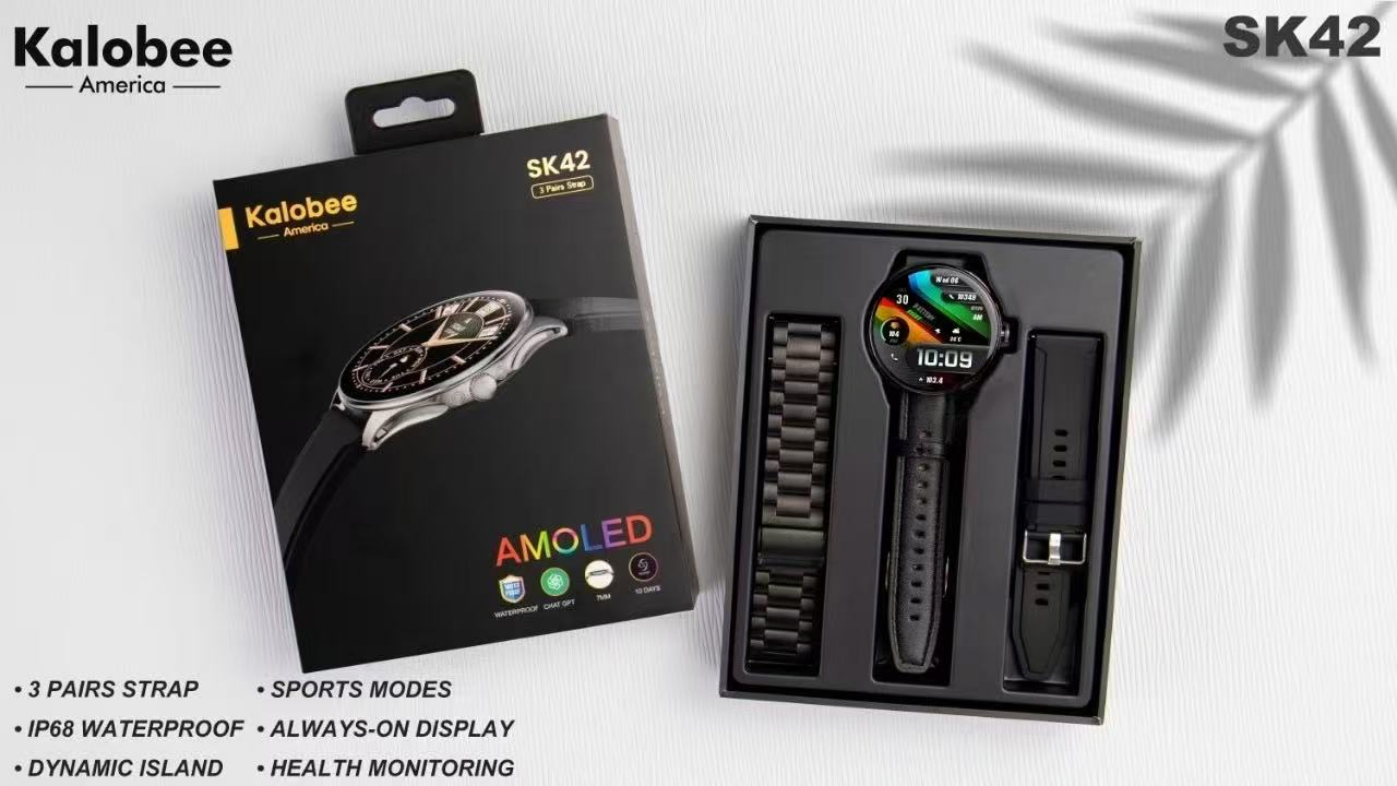 Smartwatch Sk42 Emotion Fatigue Detection Smart Watch Fashion ECG Health Wearable Devices Amoled Uric Acid Lipid