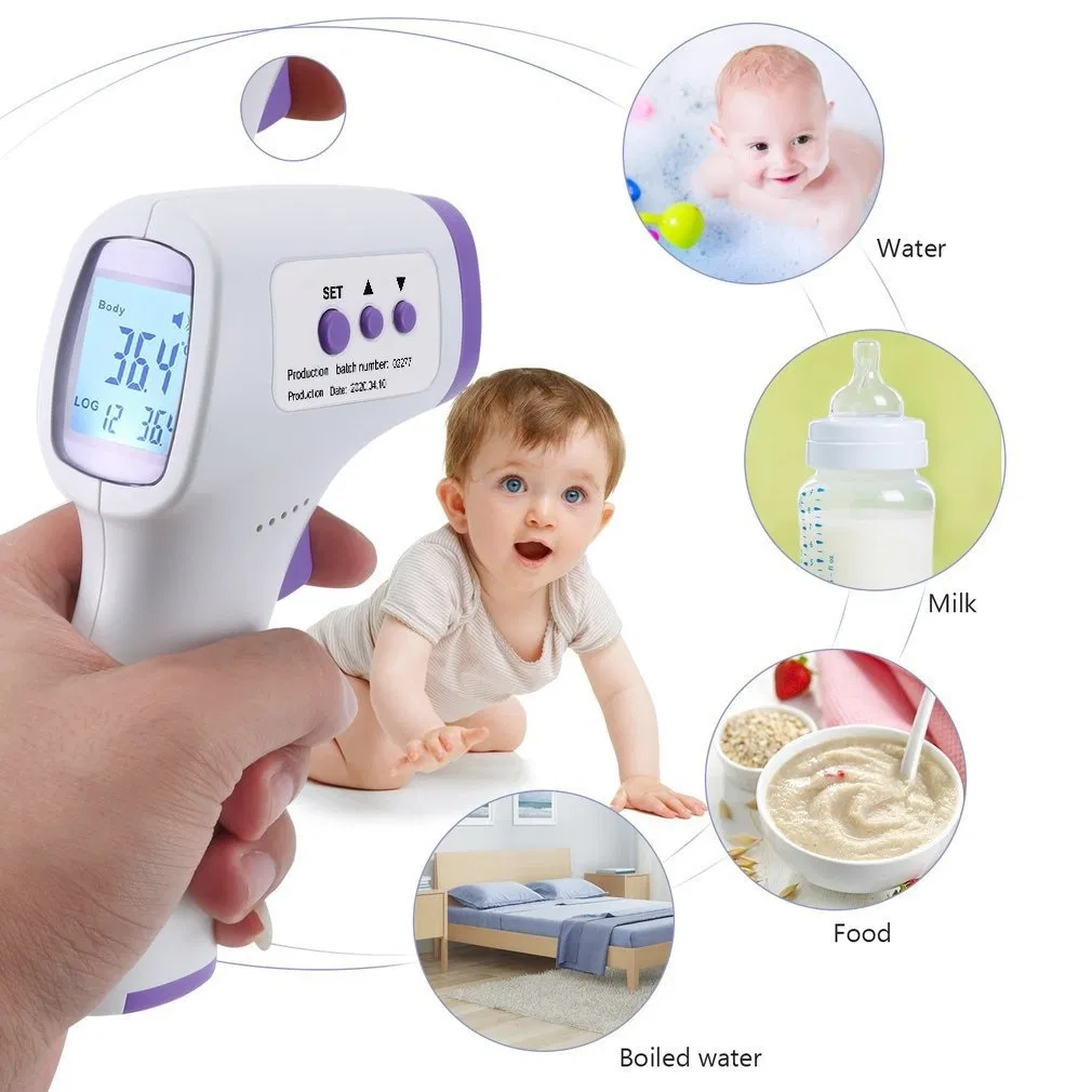 Forehead Fever Thermometer Baby Thermometer Digital Infrared Industrial Electronic Clinical Thermometer Factory with CE
