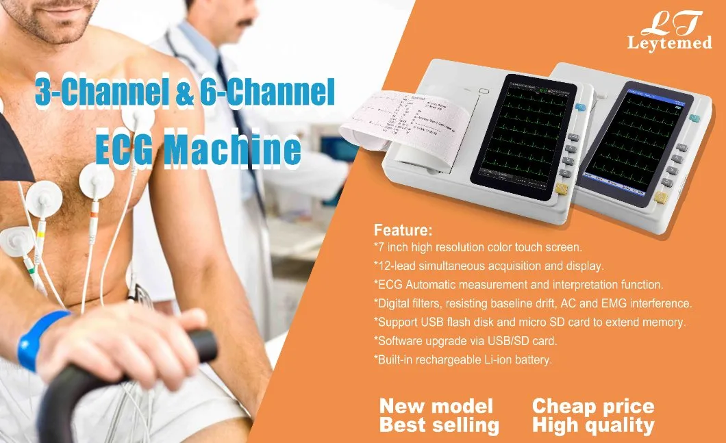 6 Channel 12 Lead ECG Device