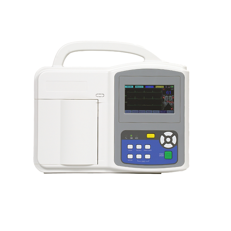 Portable 3-Lead ECG Machine Cardiac Monitor Medical Diagnostic Device