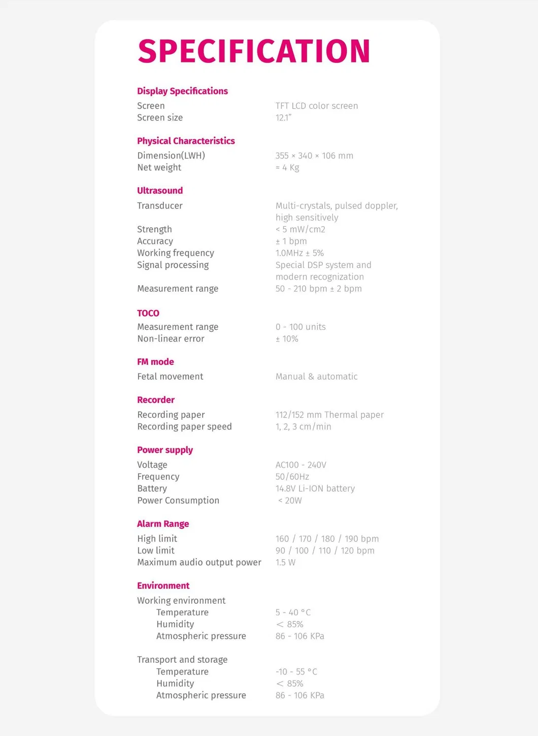 Maternal Fetal Monitor