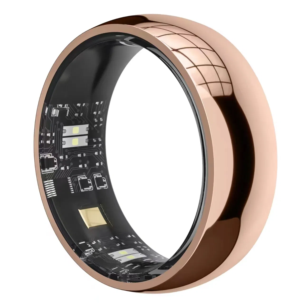 Smartphone Wearable Wireless Smart Health Ring with Material Ceramic Ring for Wireless Charging Case with Bluetooth Medical Alert Devices