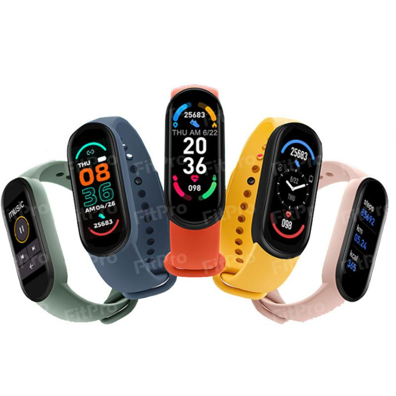 Hot Selling Waterproof Tness Blood Pressure Oxygen Sport Smart Bracelet M6 Fitness Tracker