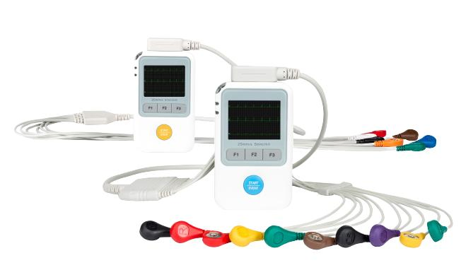 24 Hours Simultaneous ECG Monitor Color Screen with 12 Channels