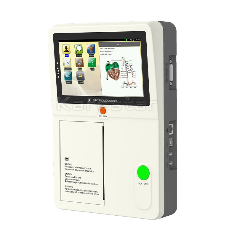 Professional Portable Electrocardiogram Equipment Electrocardiograph 3 Channel 12 Lead ECG Device