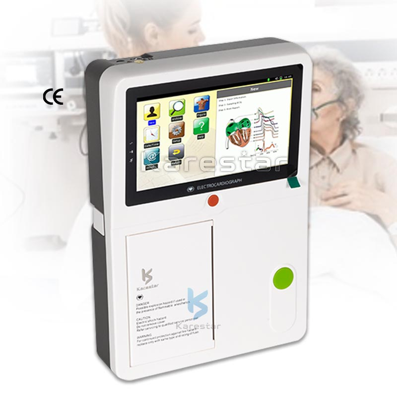 Professional Portable Electrocardiogram Equipment Electrocardiograph 3 Channel 12 Lead ECG Device