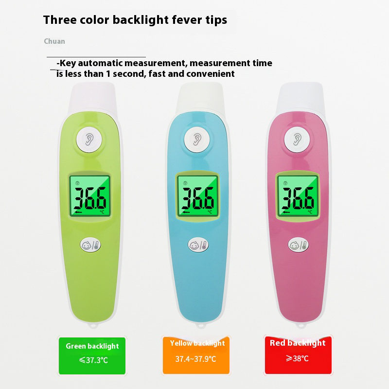 EU CE High Accuracy Electronic Thermometer Pharmacy LCD Digital Forehead and Ear Infrared Thermometer