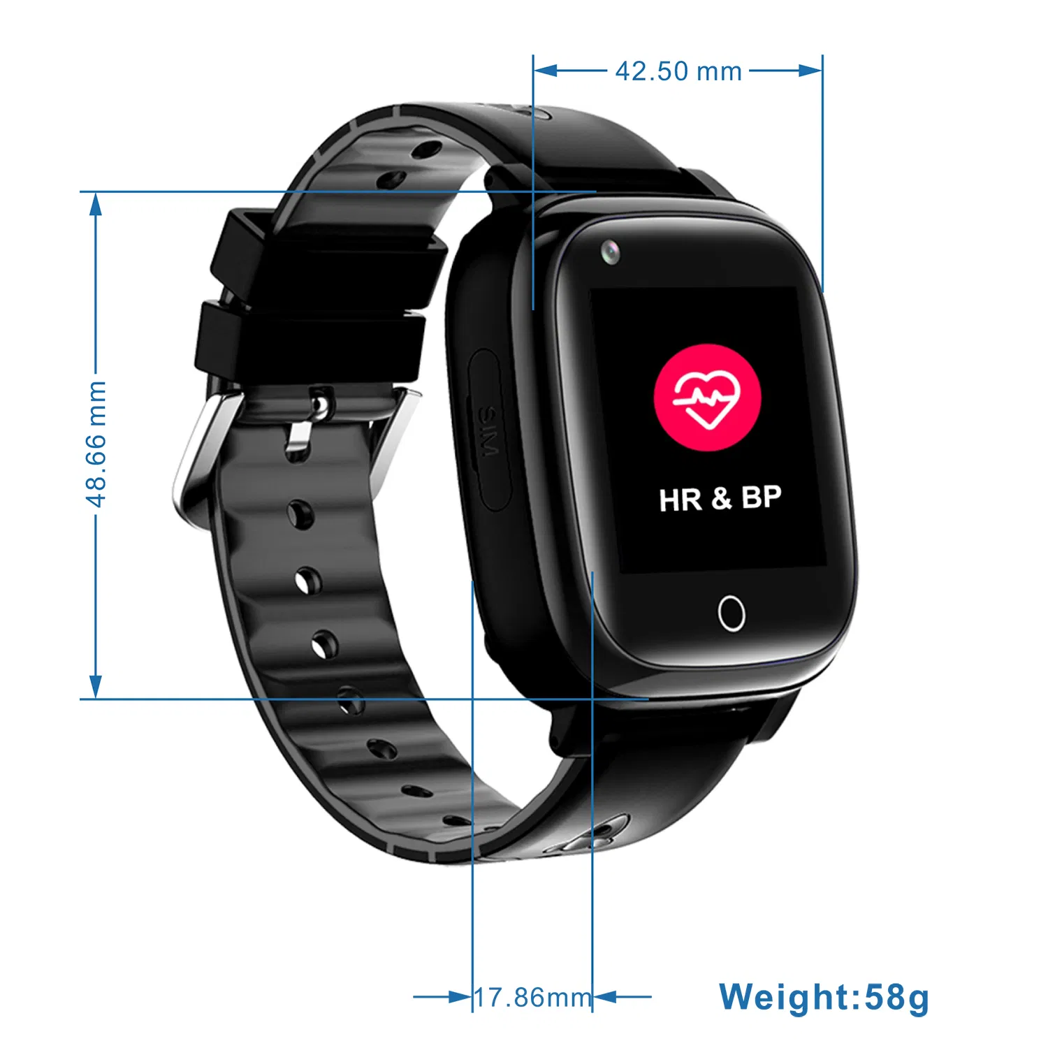 Quality China factory 4G IP67 waterproof Safety Elderly fitness video call Smart Watch tracker GPS with fall down detection D4L