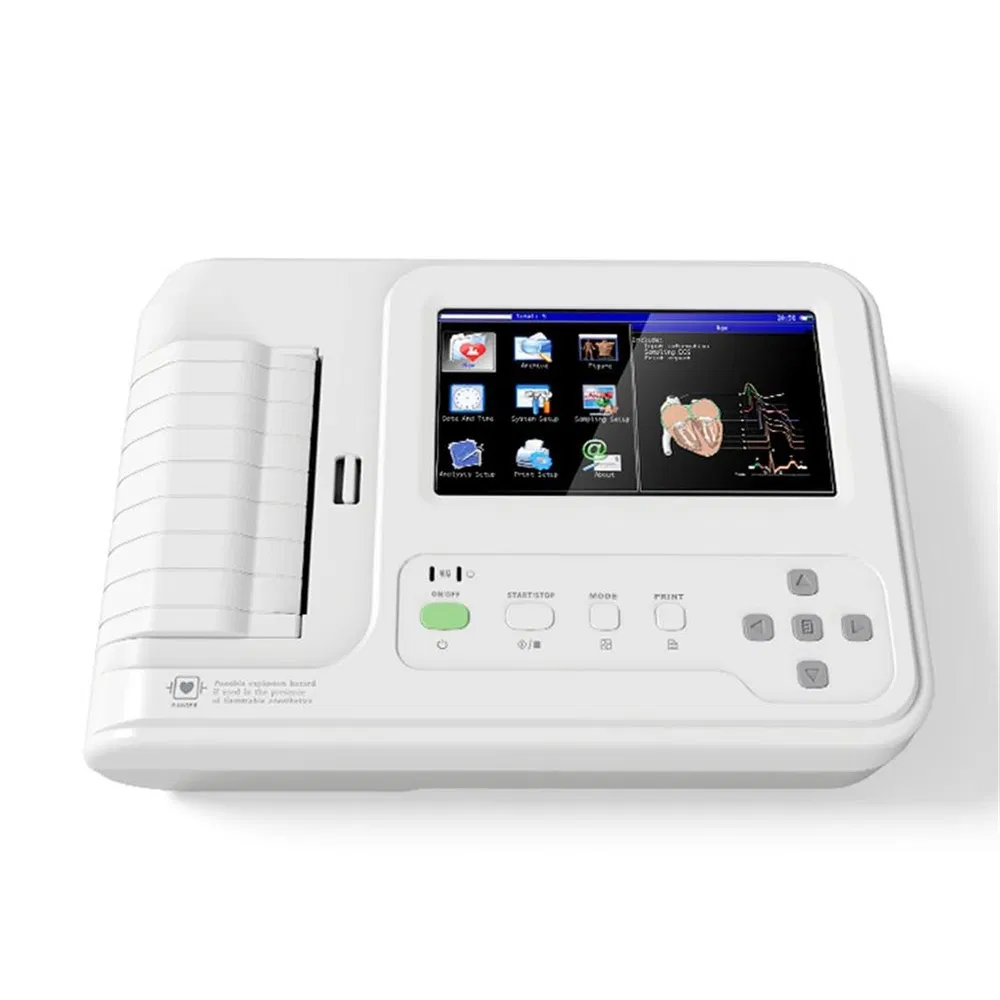 Factory Wholesale 3-Lead ECG Medical Device Portable Electrocardiograph with Printer