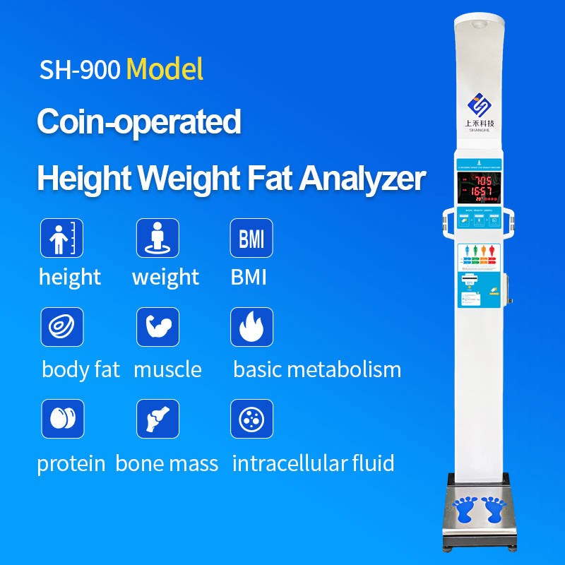 500kg Ultrasonic BMI Body Height Measure Weight Fat Scale Digital Height Weight