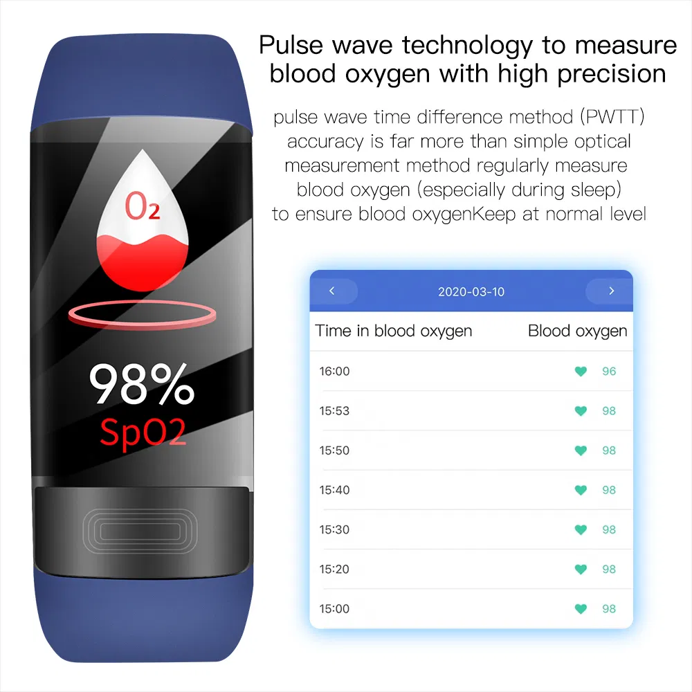 Smart Watch ECG PPG Blood Pressure Oxygen Monitor Heart Rate Body Temperature Tracking IP67 Waterproof Fitness Tracker
