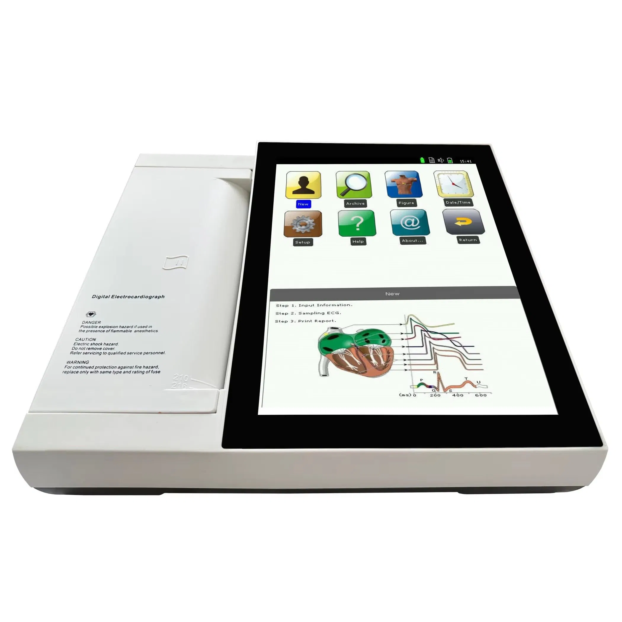 Advanced Portable ECG Device with 12-Channel Auto-Analysis