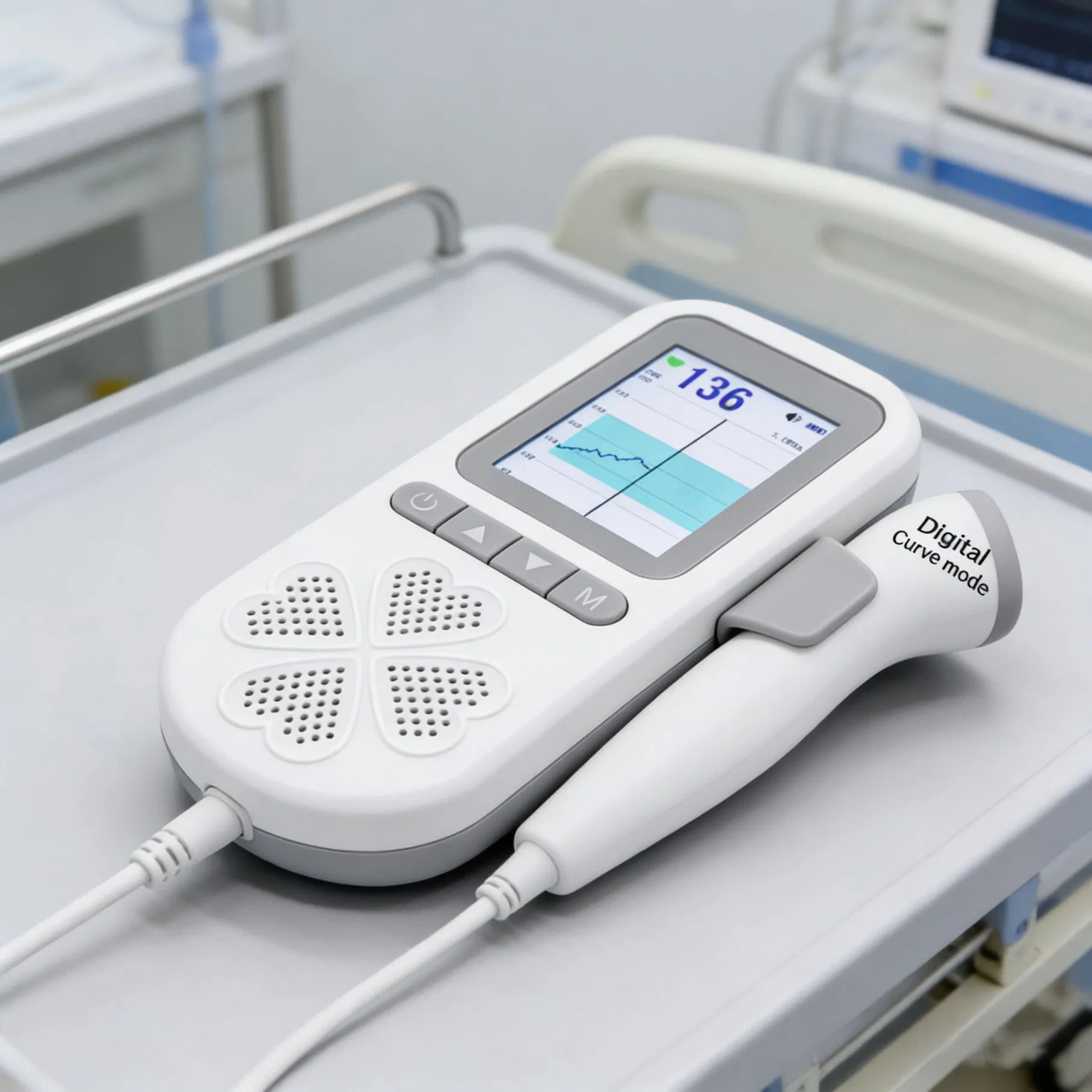 Doppler Ultrasound Fetal Heart Rate Monitor &amp; Patient Monitor Portable Patient Monitor for Prenatal Care