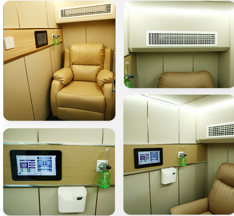 Intensive Care Unit Hyperbaric Oxygen Chamber with 3.0 ATA Pressure for Severe Carbon Monoxide Poisoning Emergencies Featuring Advanced Monitoring Systems