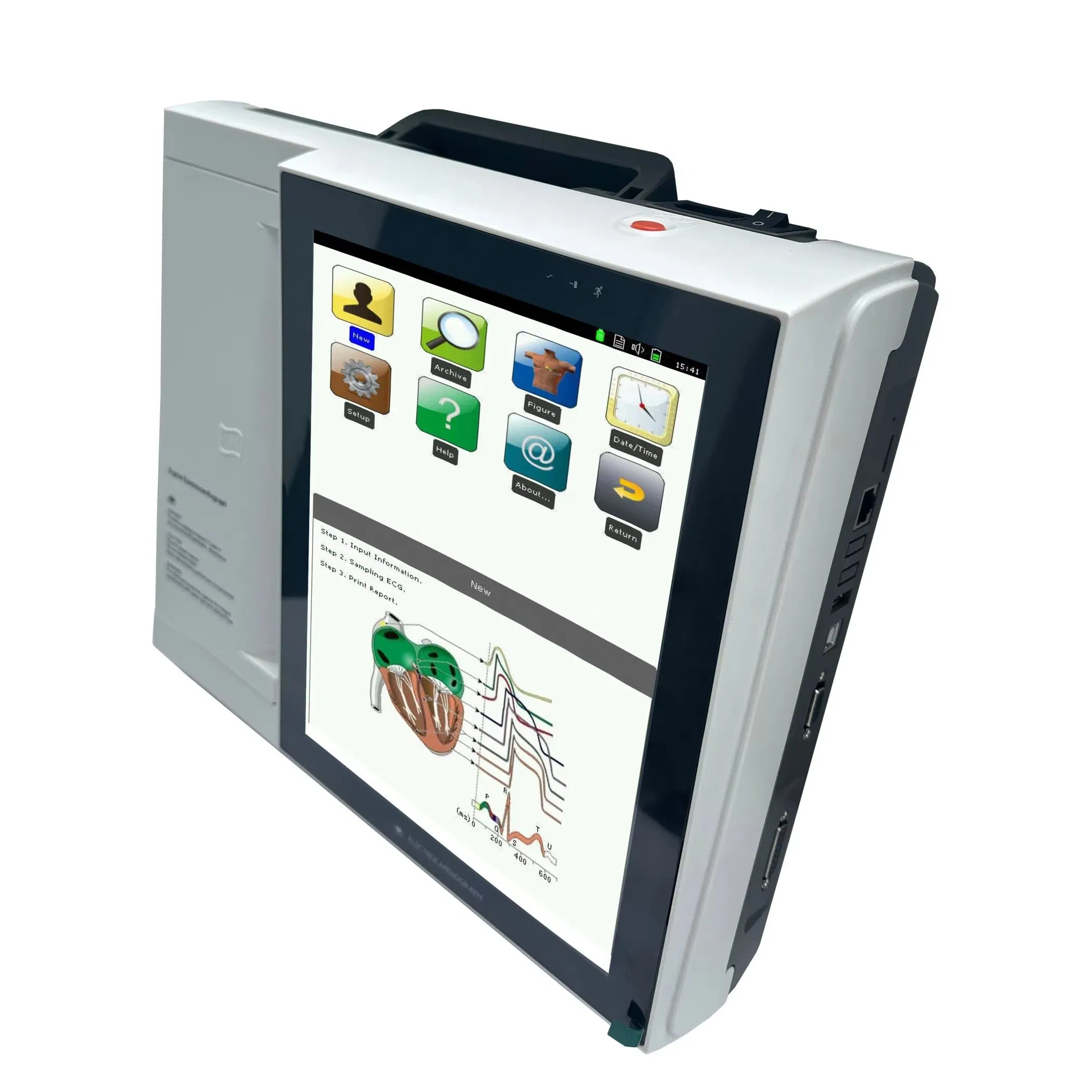 Advanced Portable ECG Device with 12-Channel Auto-Analysis