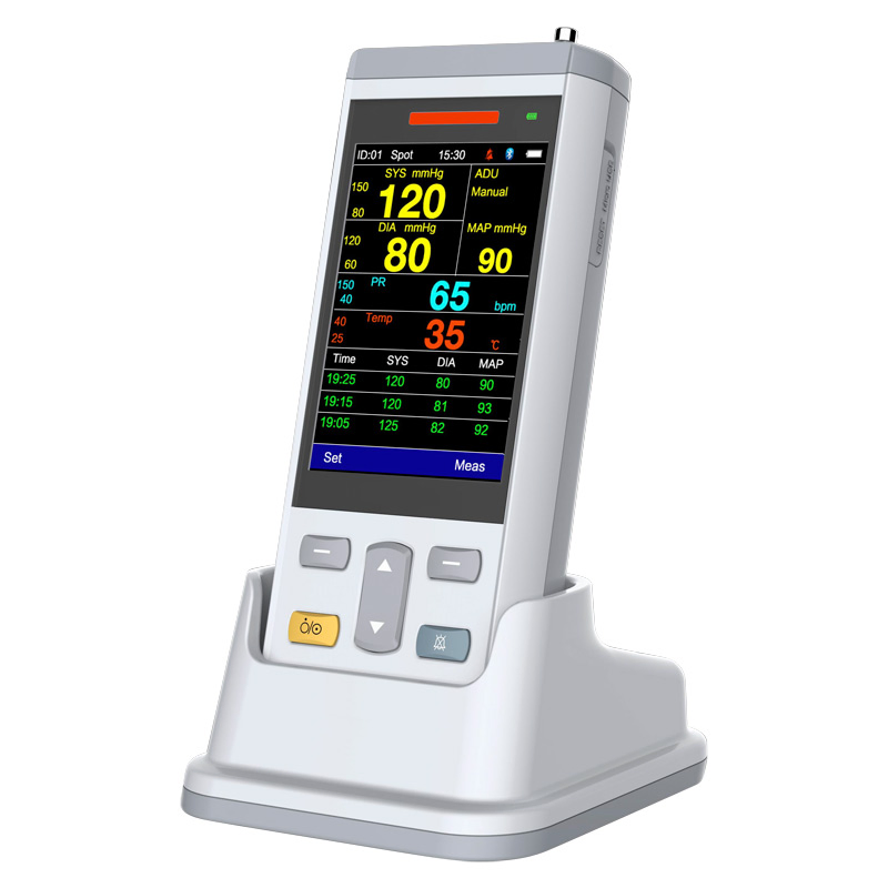 in-PC100 Animal/Human Bedside Cardiac Vital Sign ICU ECG SpO2 NIBP 8 Inch Portable Patient Monitor /OEM Vet Medical Equipment