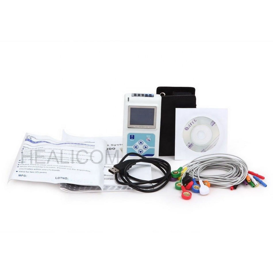 Medical Equipment Handheld Electrocardiogram 12 Channel ECG Holter Monitor