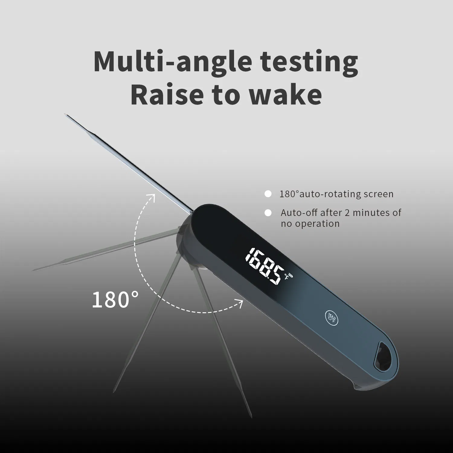 Less Than 0.6 Seconds Thermocouple Meat Thermometer Digital, Instant Read Thermometer with LCD Display, IP67 Waterproof for Grill, BBQ, Cooking, Smoker