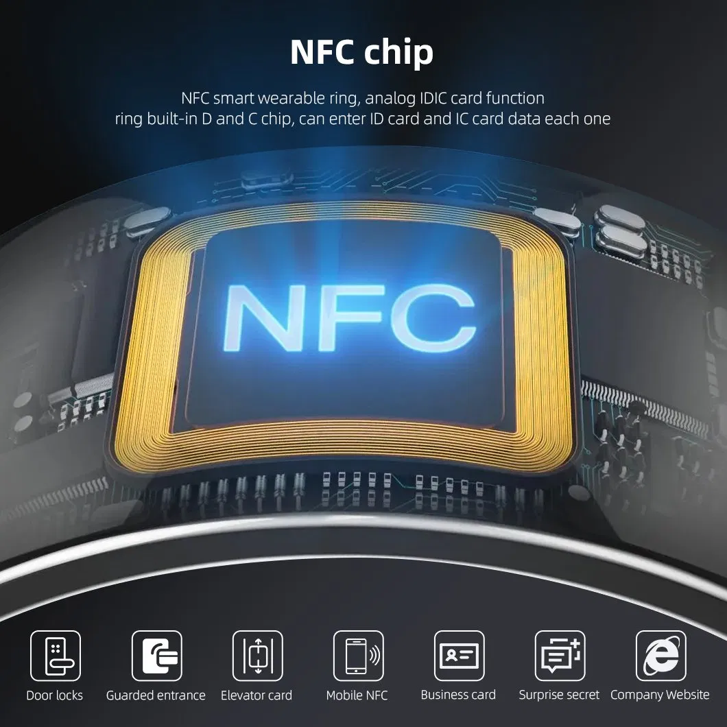 Gym Wearable Smart Health Ring with Material Ceramic Ring for Wireless Charging Case