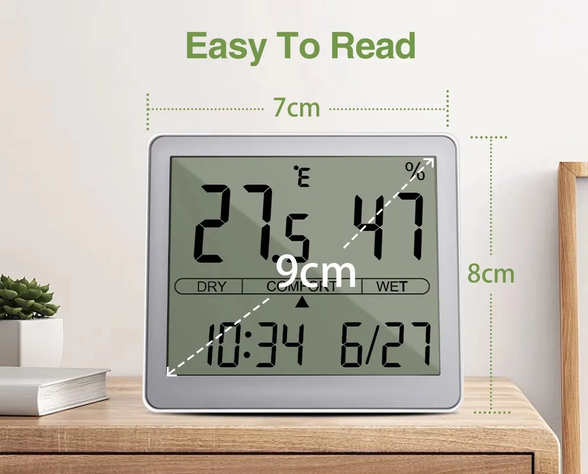 Digital Room Thermometer and Humidity Meter Easy Use Indoor Thermometer Digital Popular Humidity Meter for Easy Monitoring