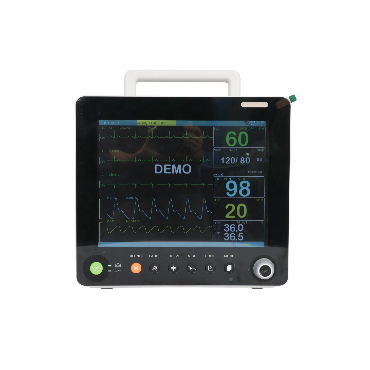 Medical Flexible Modular Multi Parameter High-Definition 12.1" TFT Display ECG Vital Sign Patient Monitor