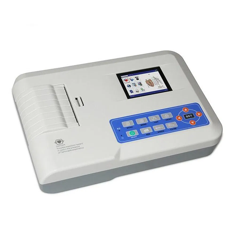 Factory Wholesale 3-Lead ECG Medical Device Portable Electrocardiograph with Printer