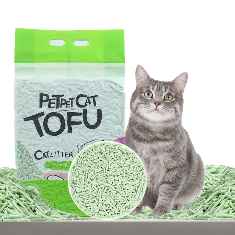 Clumping Tofu Cat Litter Water Soluble Flushable Low Dust Ideal for Indoor Cats