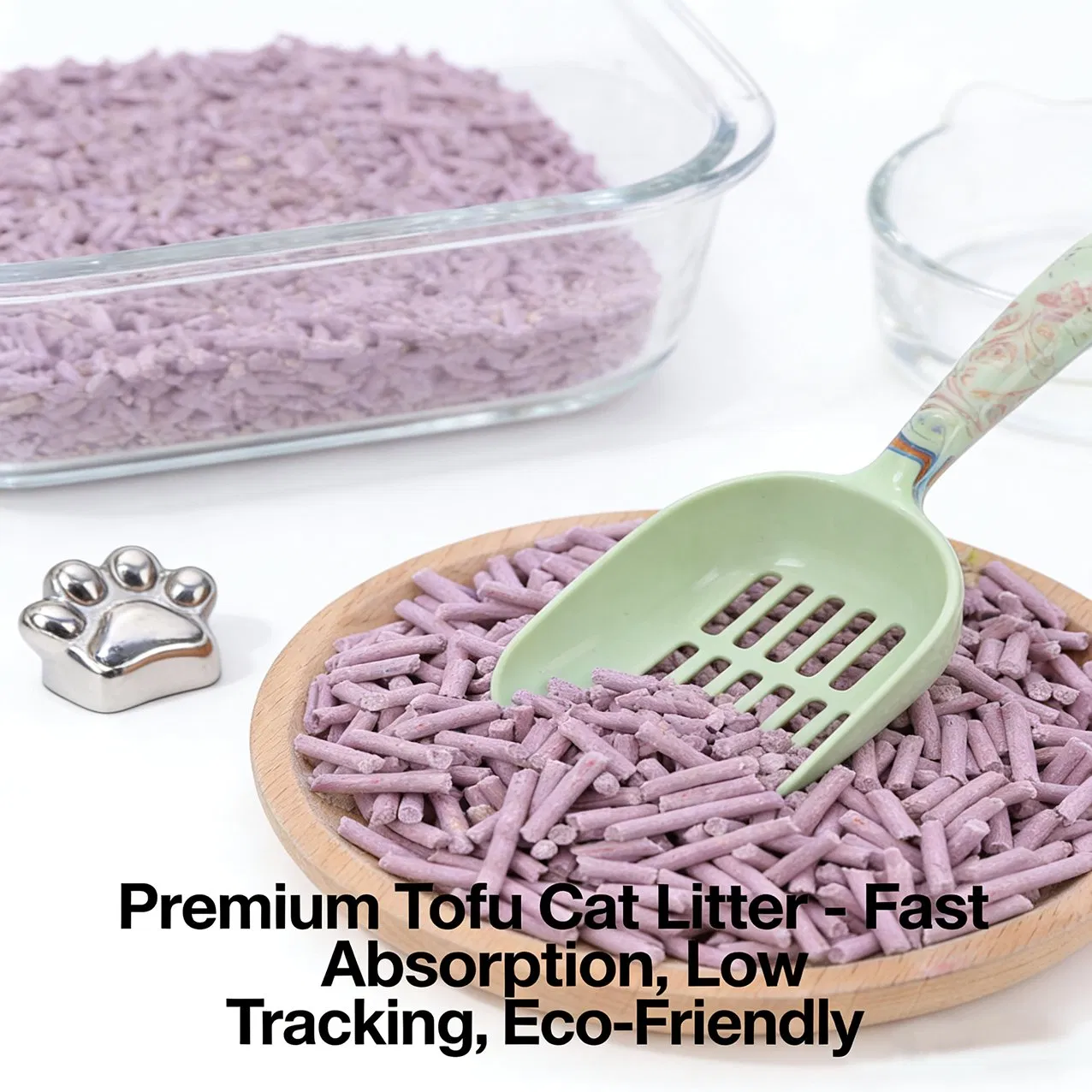 Hot-Selling OEM/ODM Kitty Sand Supplies High Quality Biodegradable Plant Tofu Cat Litter for Smart Pet Toilet