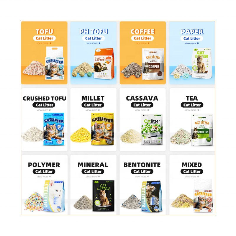 Custom Design Biodegradable White Cat Toilet Paper Litter pH Control